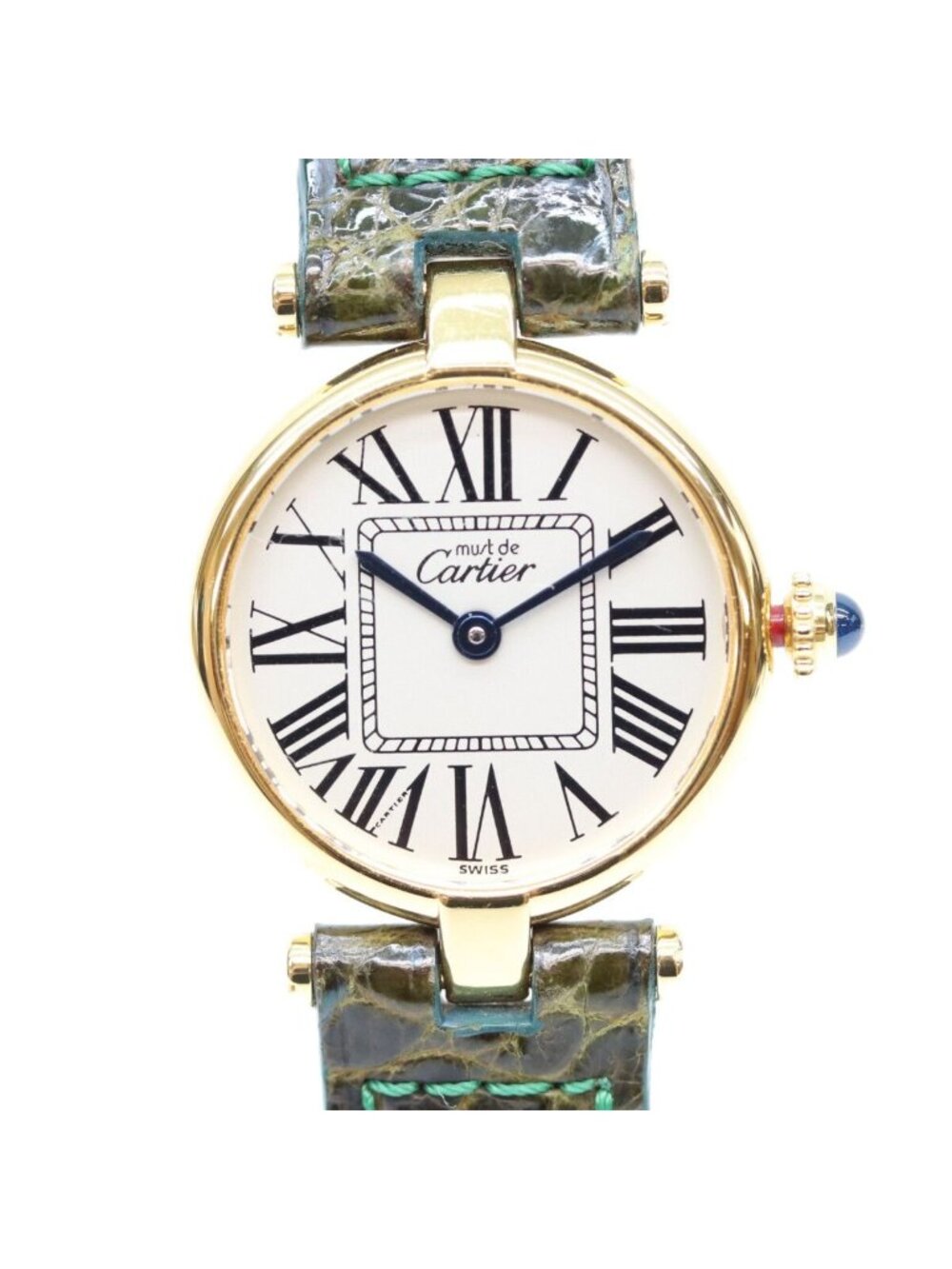 Cartier Must Vendome Vermeil SM Silver Opaline Dial Watch